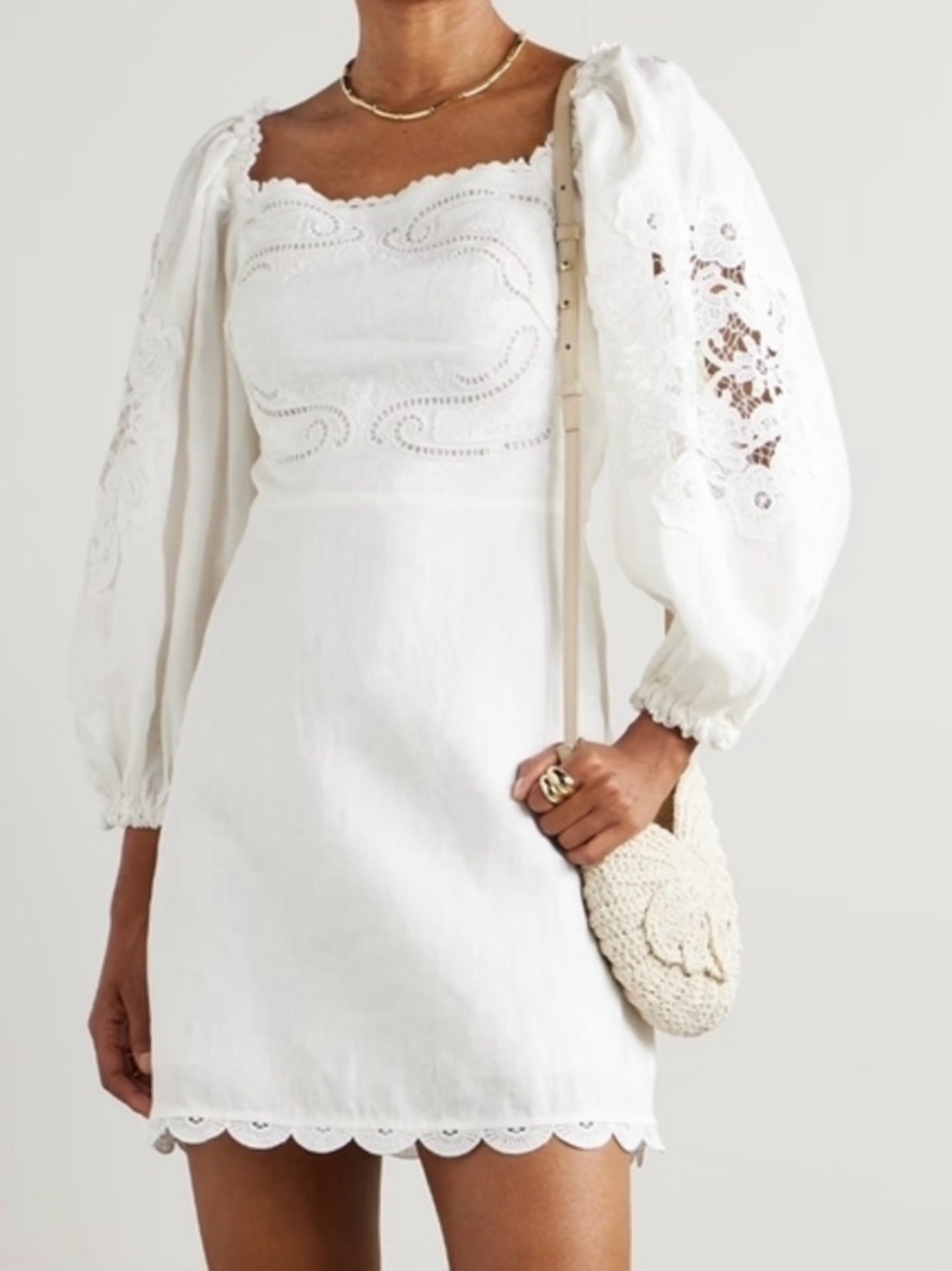 FARM Rio Cream Embroidered Mini Dress - Picture 3 of 3